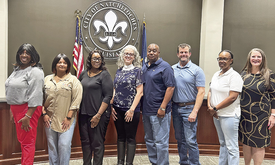 The Natchitoches Police Department graduated the first class of the Citizn’s Academt July 21. In random order are Eliza Behrendsen, Latorria Freeman, Tabatha Lee, Samuel Madison, Robert McKay, Kristen Paul, Schrita Robertson and Yolanda Wysingle.