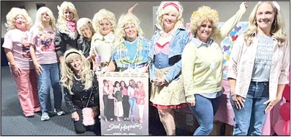 The Big Hair Affair at Parkway Cinemas Saturday night was deemed a success as locals and tourists dressed as Dolly Parton for the costume contest prior to the showing of Steel Magnolias. A sing along to a half dozen of Dolly’s greatest hits was led by Natchitoches’ own the Amazing Rhythm Disciples. Other weekend events inspired by Dolly’s unforgettable role as Truvy were Bingo, Karaoke, brunch and more. Organizers are already planning next year’s event.