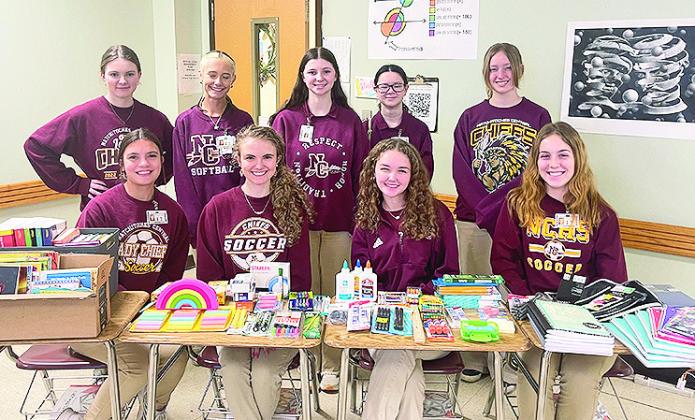 Beta students are, seated from left, Anna Hobart, Keara Nelson, Izzy Friday and Huntar Goings. On the back row are Brynn Landry, Bree Hale, Ayla Bostian, Kimberlee Moak and Emma Blanchard. For more information, on the Cradle to College initiative or to make a donation to the project, contact the Brunson, at faziom@nsula.edu
