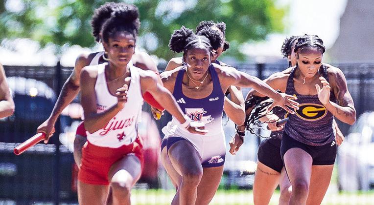 Sanaria Butler broke the Southland Conference record in the women’s 400, running a 52.11 at the LSU Alumni Gold on Saturday. Photo by Chris Reich, NSU Photographic Services