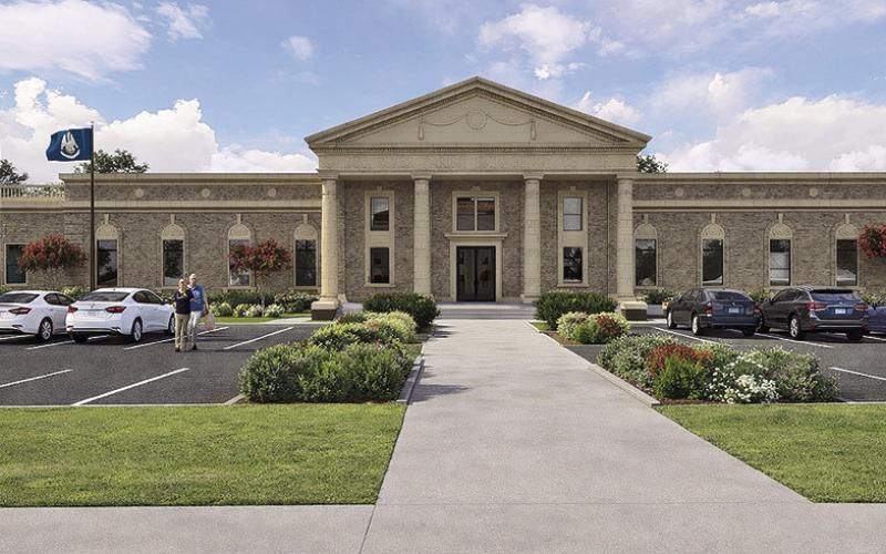 Rendering of the new Red River Parish facility located across from the Red River Parish Courthouse.