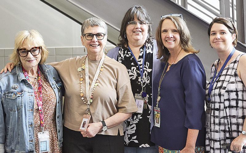 From left, Dr. Pamela Francis, Dr. Jocelyn Donlon, Dr. Kelly Lankford, Dr. Kristi Pope Key and Dr. Casey Green.