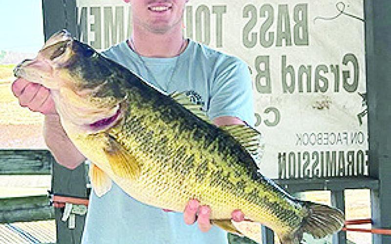 Tyler Morris, Bossier City, a member of the LSUS fishing team, caught a 10.2 lbs bass on Feb 13, 2026.
