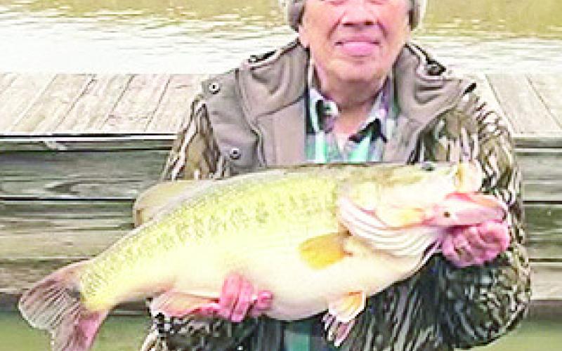 Karen Gerwin, Flint, TX, caught a 11.2 lbs bass on Feb 15, 2026.