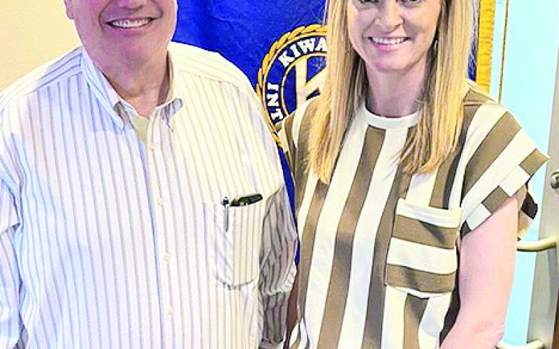 Stamey speaks to Kiwanis Club
