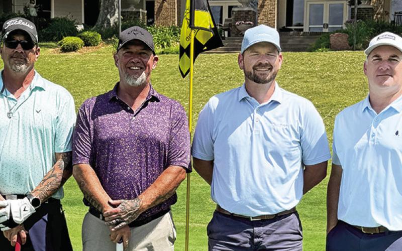 Natchitoches Lions Club team earned a third place finish; team members included from left, Danny Garrett, Sammy Woods, Jake Cooper and Clint “Scooter” Perot. The team played in memory of Lion Orin Foster, honoring his lasting legacy of service within the club and community.