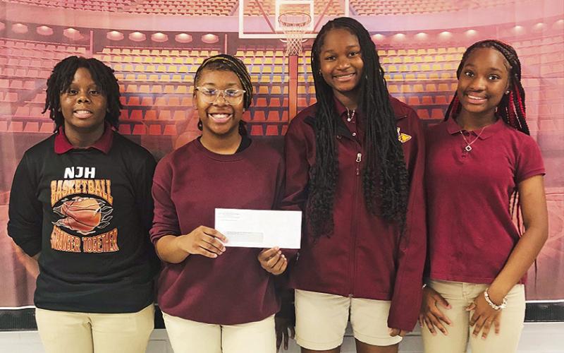 Natchitoches Jr. High JAG members: Hope Lewis, Chaslyn Evans, Harmoni Morrow and Jaliyah Jackson.