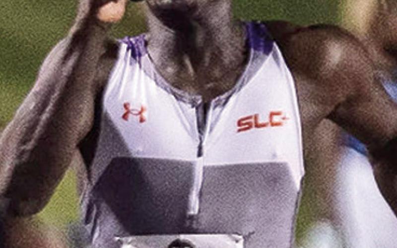 Desmond Duncan (pictured) started the 4x400 relay team on the right track, as Northwestern State broke the school record and earned a trip to nationals with a time of 3:02.73. Photo courtesy of Southland Conference