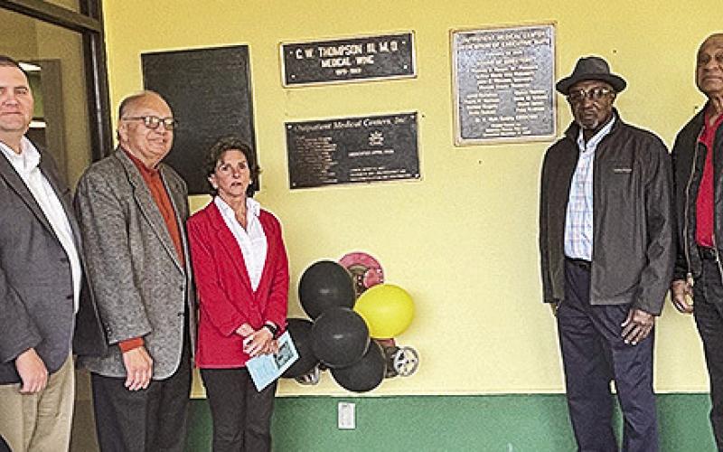 Board Members from left are Ronnie Evans (Treasurer), Jared Dunahoe, Thomas E. Roque Sr. (President), Anita DuBois, Melvin Holmes, John Winston (Secretary}, and Dr. Mark Guidry (CEO/CMO)
