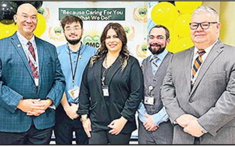 Executive team from left are Dr. Mark Guidry (CEO/CMO), William Salinas (Sr Executive Assistant), Ashley Poskey (Administrative assistant), Thomas Blake (Director of Operations), and Allen Boyd (Director of Financial Operations)