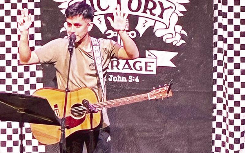 Enrique Magna led the worship at Kid’s Winter/ Spring Retreat last weekend.