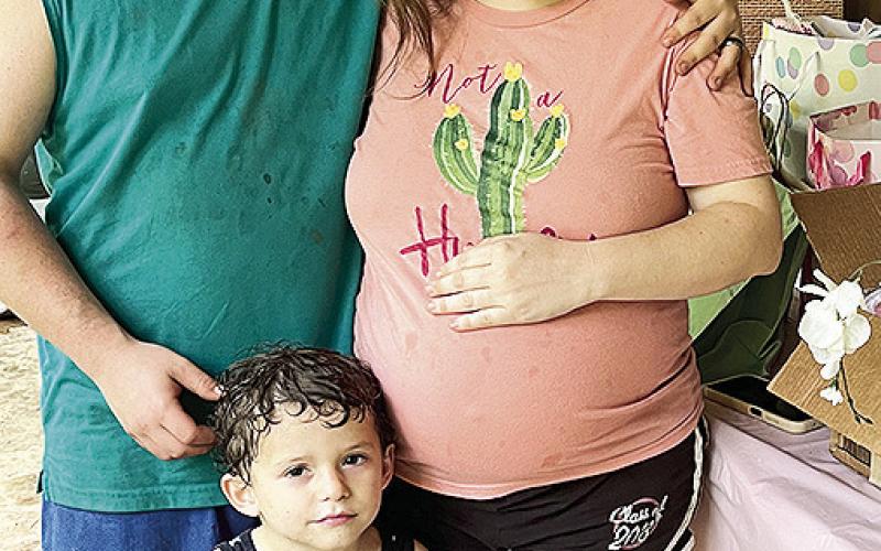 Dalton Phillips, Shania Hamous, and Layne Phillips were given a baby shower at their home in Provencal honoring their soon to be baby girl, Heaven Grace.