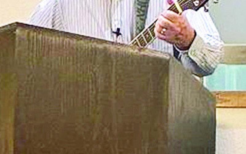 Bro. Jimmy Price sang a song that he wrote, “Surrender,” and later brought the message Sunday.