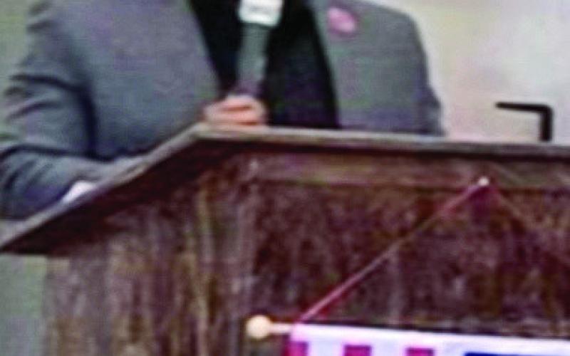 Mayor Ronnie Williams said a prayer and gave a Proclamation at Natchitoches Council on Aging Adult Day.