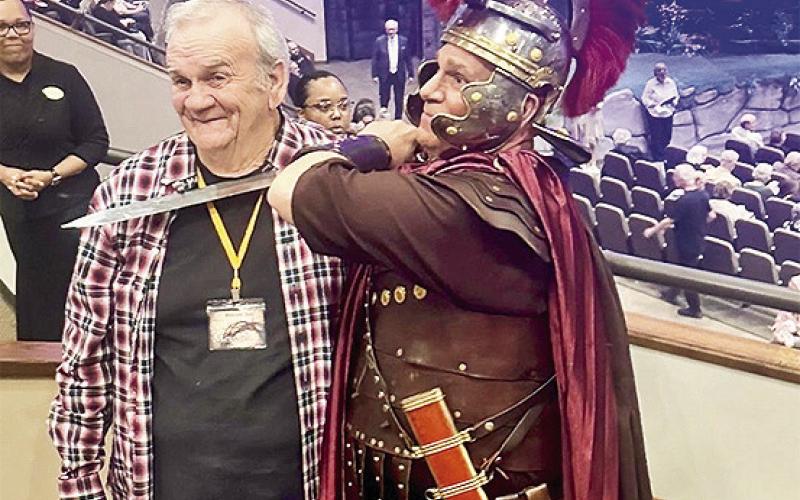 Malcolm Durr got caught by one of the Roman Soldiers at the Messiah on March 19.