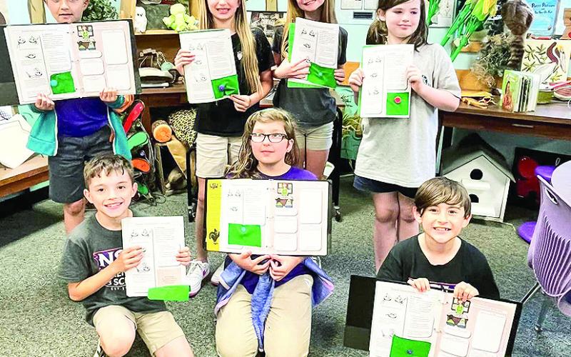 Pictured in front row are Parker Martin, Evie Jillion and Quin Tichenor. On back row from left are Davis Forsyth, Avery Williams, Piper Bostian and Caroline Stewart.