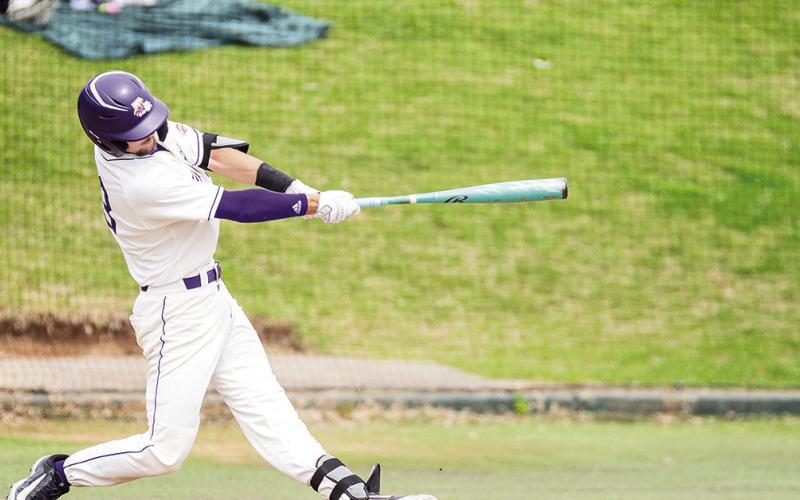 Hayden Knotts had a career-high three hits in Sunday’s win against Southeastern. Photo by Chris Reich/NSU Photographic Services