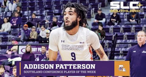Patterson named Southland Conference Player of the Week