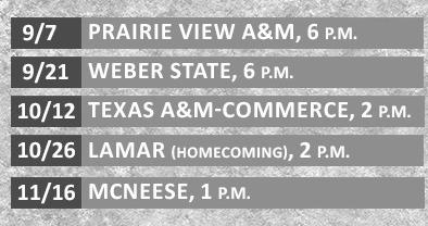 Kickoff times are set for Northwestern State’s 5 home games