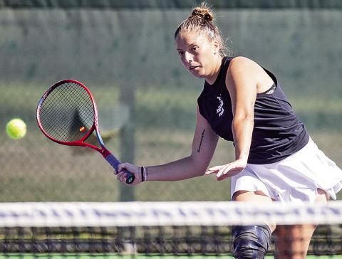 Sofi Garcia dominated in her singles match to help the Northwestern State Lady Demons win against former Southland Champs Texas A&amp;M-Corpus Christi. Photo by Chris Reich, NSU Photographic Services