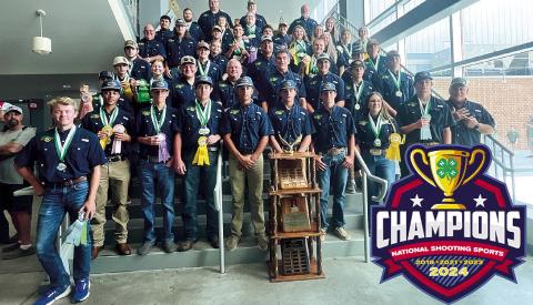 Team Louisiana took home the 2024 National 4-H Shooting Sports Championship. This is the fourth time the team has won the title since 2019. Photo by David Boldt/LSU AgCenter