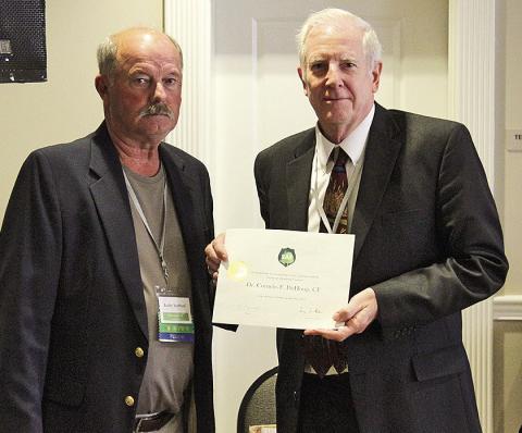 Pictured at right is Natural Resources professor Cornelis De Hoop.