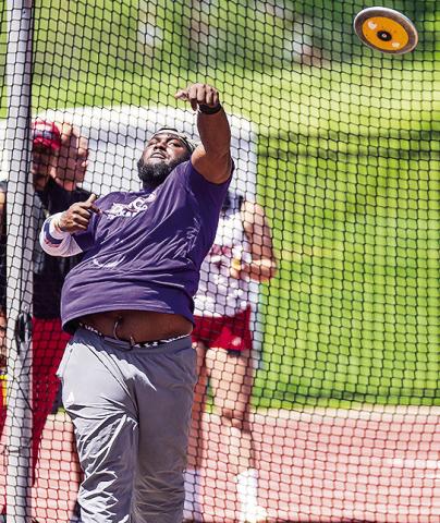 Two years after watching his brother compete at nationals, Diamante Gumbs is taking his turn at nationals, as he is one of many Northwestern State athletes competing at nationals which began Wednesday. Photo by Chris Reich, NSU Photographic Services