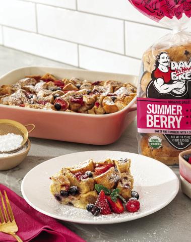 Berry Bagel French Toast Casserole