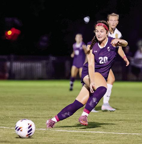 Emily Senatore scored twice, including a game winner in the 84th minute, lifted Northwestern State to a big Southland Conference 2-1 win over Southeastern Louisiana on Thursday evening at the Demon Soccer Complex. Photo by C hris Reich, NSU Photographic Services