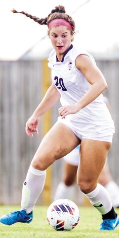 Emily Senatore scored in the 89th minute to lift the Demons to a 2-1 win at UIW on Sunday afternoon. Photo by Chris Reich, NSU Photographic Services