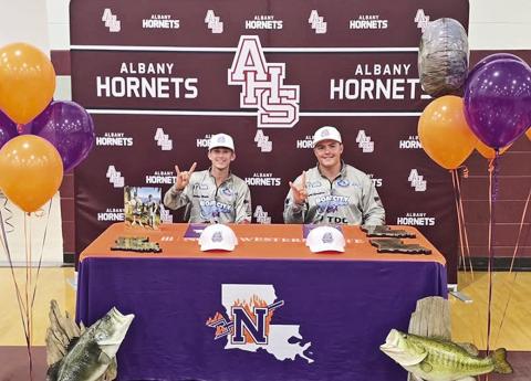 Congratulations to Landon Watts and Josiah Shockley from Albany High School on signing with the NSU Fishing Team. They are 4 time state qualifiers and 2 time national qualifiers.