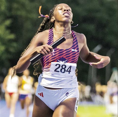 Sanaria Butler was a part of two Southland Conference records broken Saturday at the NCAA East Regionals, including being a part of the women’s 4x400 relay team that ran a blistering 3:29.22 to earn a spot at nationals. Photo by Prentice James