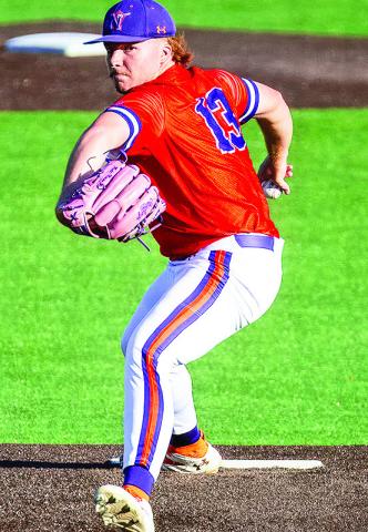 Kevin Robinson tossed a career-long 5 1-3 innings in Tuesday’s win against LSU-Alexandria. Photo by Chris Reich/NSU Photographic Services