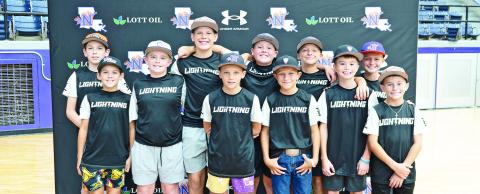LA Lightning 12 U Team in back row from left are Gavin Key, Murphy Linebaugh, Liam Mahloch, Cohen Gandy, andAdam Todtenbier. Pictured in front row from left are Carter Hough, Jax Errington, Carson Gentry, Callen Bertrand, Luke Fair, and Archer Johnson.