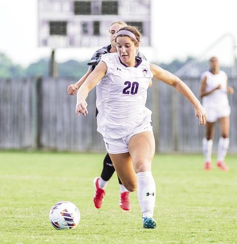 Emily Senatore recorded a goal and assist in Northwestern State’s victory this past Thursday against Grambling, leading to her second Southland Conference Player of the Week award. Photo by Chris Reich, NSU Photographic Services
