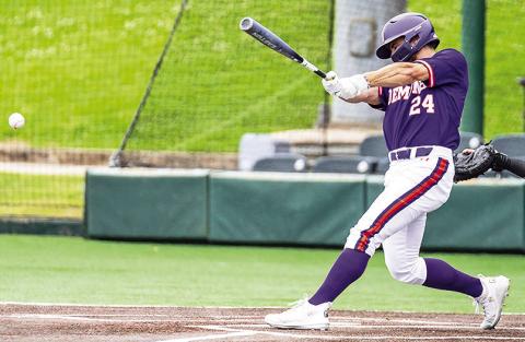 Reese Lipoma tied a career high with three RBIs in Tuesday’s win at ULM. Photo by Chris Reich/NSU Photographic Services