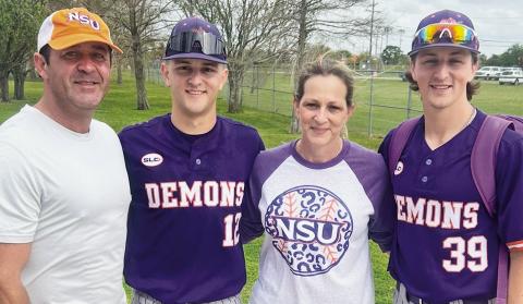 The Leonard family, from left are Jody, Bryce, Janelle and Brooks.