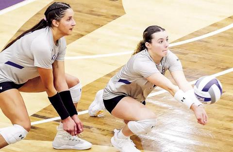 Northwestern State fell in a tight three-set match at Texas A&amp;M-Commerce on Tuesday night in Commerce. Photo by Chris Reich, NSU Photographic Services