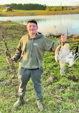 Raegan Matkin killed his first snow goose last weekend.