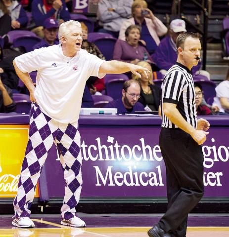 Mike McConathy, Louisiana’s all-time leader in college basketball coaching victories, will be honored Feb. 15 with the dedication of Mike McConathy Court at Prather Coliseum. Photo by Chris Reich/NSU Photographic Services