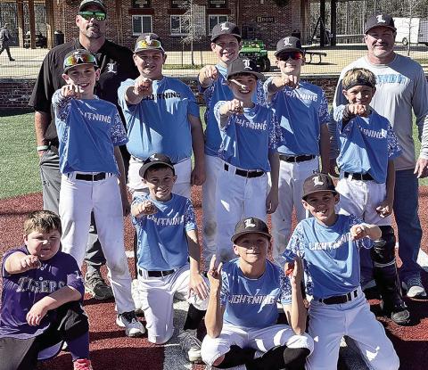 Louisiana Lightning 11U won the USSSA Shamrock Slam Tournament at PARC Natchitoches. Pictured from left in front row are Cohen Jones, Archer Johnson, Cohen Gandy and Carter Hough. in the middle row are Gavin Key, Collin Jones, Luke Fair and Callen BertrandIn the back row a e Coach Justin Johnson, Murphy Linebaugh, Ryne Williams, and Coach Jack Fair.