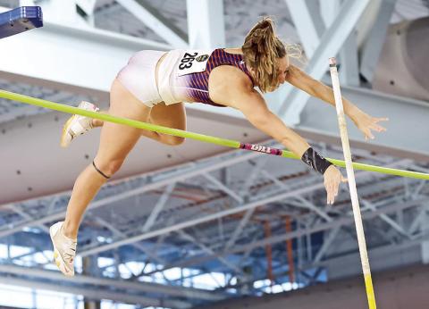 Pole vaulter Madison Brown leads the Northwestern State track &amp; field teams into the indoor season opener on the campus of Texas Tech. Photo by Michael Wade