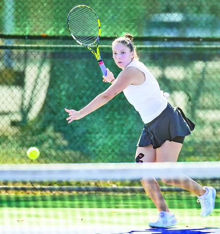 Senior Sofi Garcia returned to the Lady Demons lineup as the Northwestern State tennis team cruises past LSU-Shreveport on Sunday, 7-0. The Lady Demons remain in Natchitoches as Tyler Junior College comes to the Jack Fisher Tennis Complex on Friday. Doubles is set to start at 1 p.m. Photo by Chris Reich, NSU Photographic Services