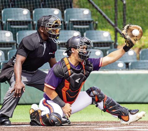 Catcher Sebastian Huerta had his first career three-hit game in Saturday’s win at Pepperdine Photo by Chris Reich/NSU Photographic Services