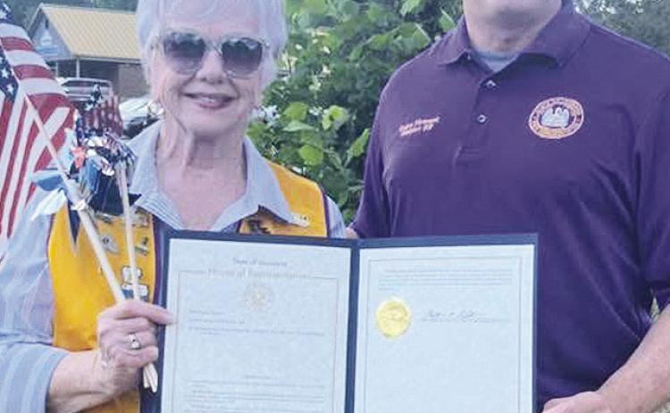 Louisiana State 4-H Hall of Fame recipient, Mimi Stoker, was honored with a proclamation from Reps. Gabe Firment (above), Jason DeWitt, Jack McFarland, Rodney Schamerhorn and John Wyble, signed by State House of Representatives Speaker of the House, Phillip DeVillier recognizing this prestigious achievement.