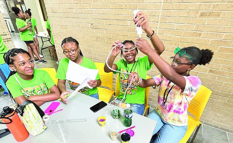 Campers performed STEM experiments but also had a lot of fun.