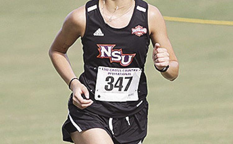 Freshman Lalaina Wood set a collegiate best in the 6k, running a 27:15.9, as the Northwestern State women placed ninth at the Southland Conference Championships. Photo by Nicholls Sports Information