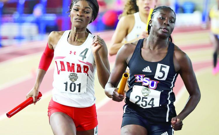 Vanessa Balde is one of Northwestern State’s 4x400 relay team members that broke the meet record at the Samford Invitational. Photo by Michael Wade