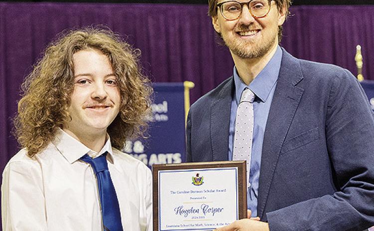 Caroline Dorman Award Hayden Cosper and Dr. Dalton Burks