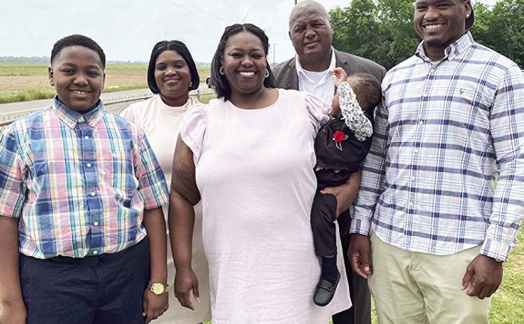 A.J. Gillie is a resident of the Village of Natchez and was joined by family members for this photo. From left are Adriel Anthony, Bridget Gilie, Eboni Rbinson, Ellis Robinson, Albert Gillie Sr. and A. J. Gillie.
